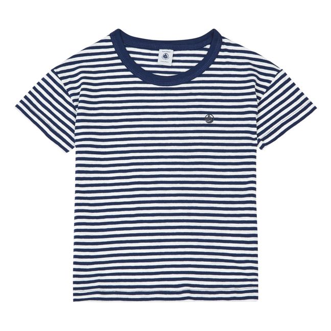 Loose Jersey T-Shirt  | Navy blue