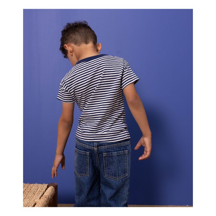T-shirt Loose en Jersey  | Bleu marine- Image produit n°3
