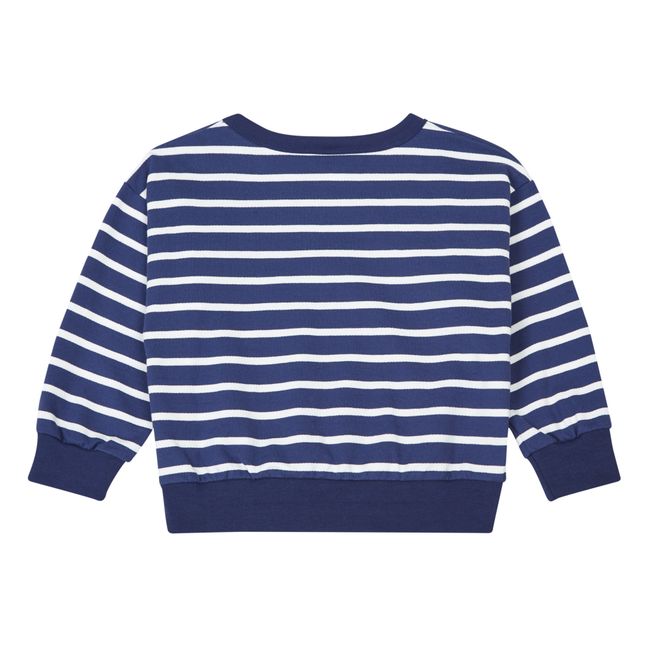 Organic Cotton Fleece Sweatshirt | Navy blue