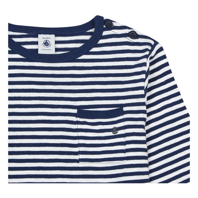 T-Shirt Manches Longues en Jersey | Bleu marine