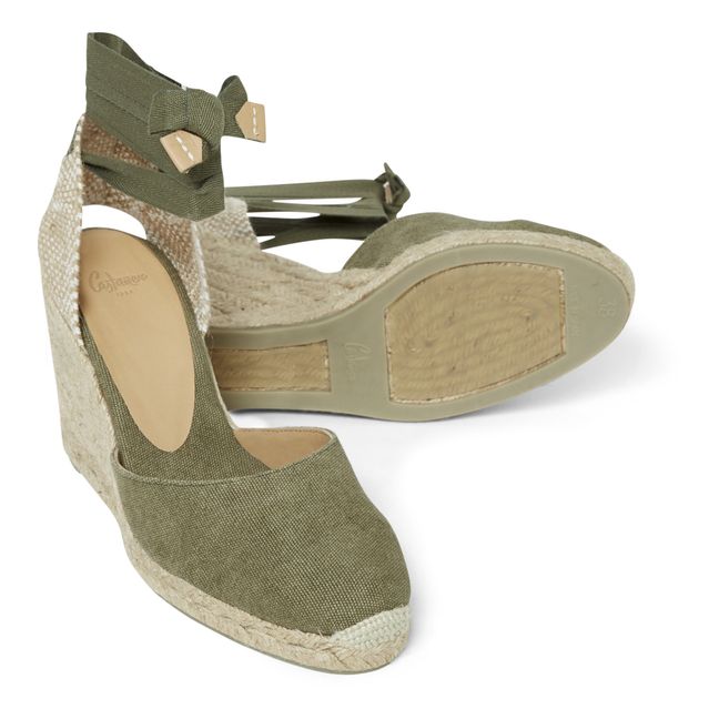 Espadrillas Carina 8 cm | Verde militare