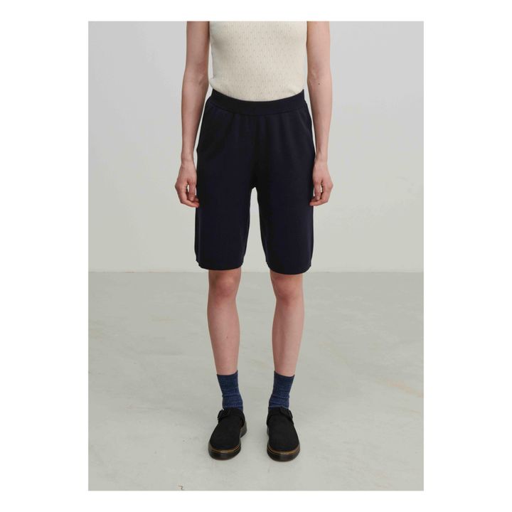 Shorts in cotone organico - Collezione Donna | Blu marino- Immagine del prodotto n°3