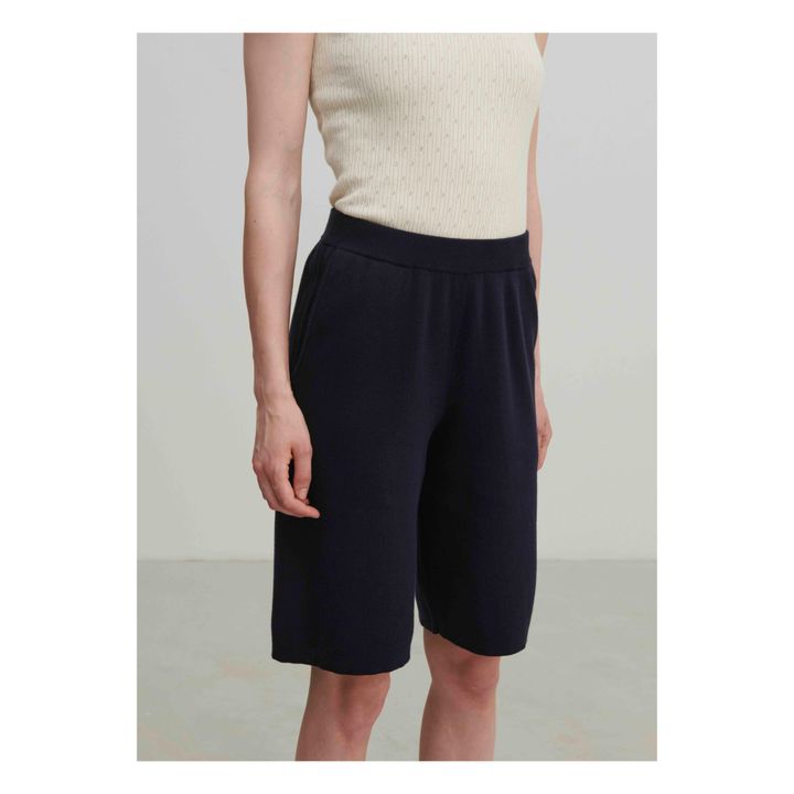 Shorts in cotone organico - Collezione Donna | Blu marino- Immagine del prodotto n°4