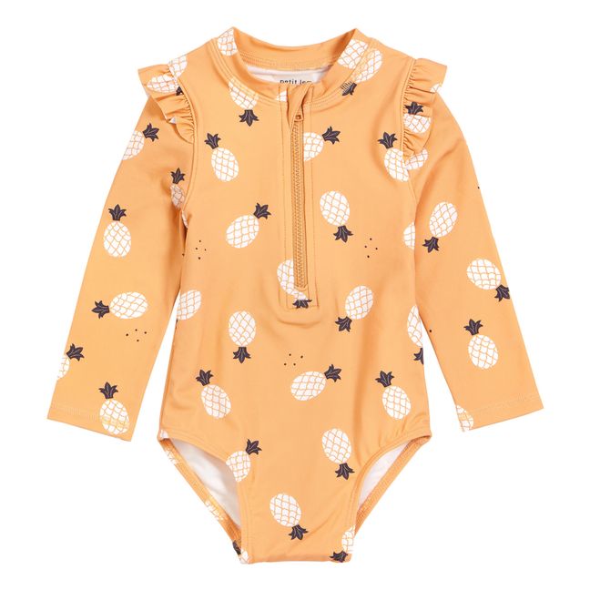 Maillot de Bain Nylon Recyclé Ananas | Jaune