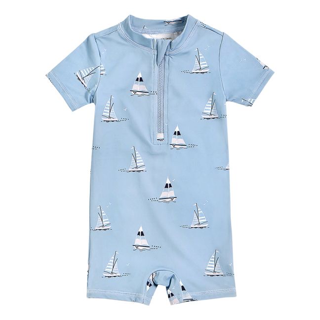 Badeanzug aus recyceltem Nylon Boote | Blau