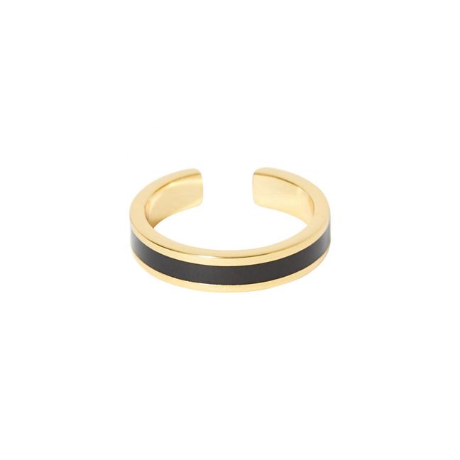 Verstellbarer Ring Bangle | Schwarz