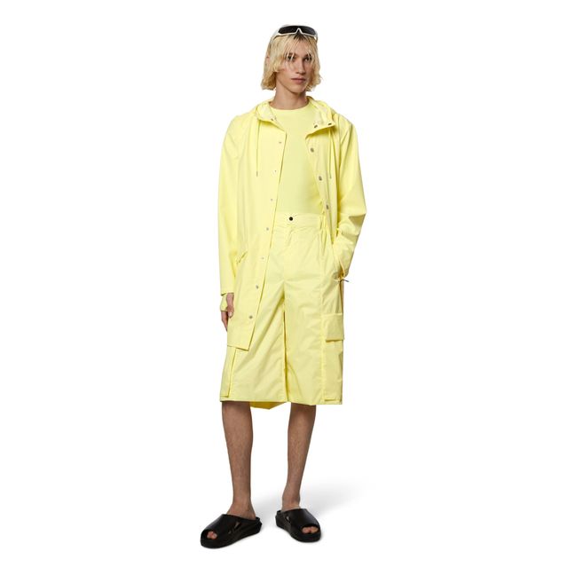 Waterproof Long Raincoat | Lemon yellow
