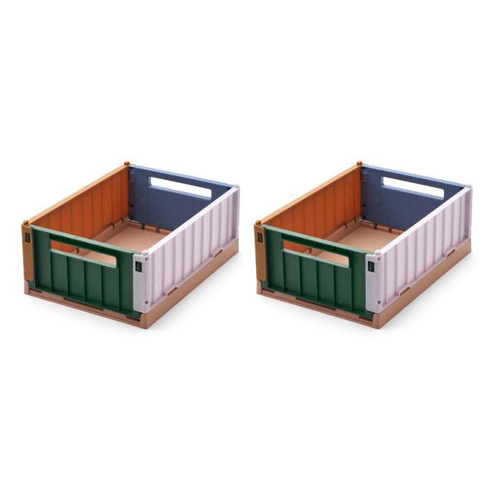Weston Multicoloured Collapsible Crates - Set of 2 | Verde scuro- Immagine del prodotto n°0