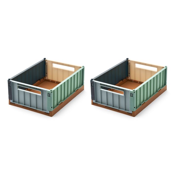 Weston Multicoloured Collapsible Crates - Set of 2 | Azzurro- Immagine del prodotto n°0