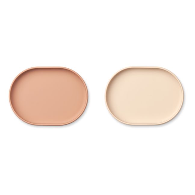 Assiette Anita en silicone | Rose pâle