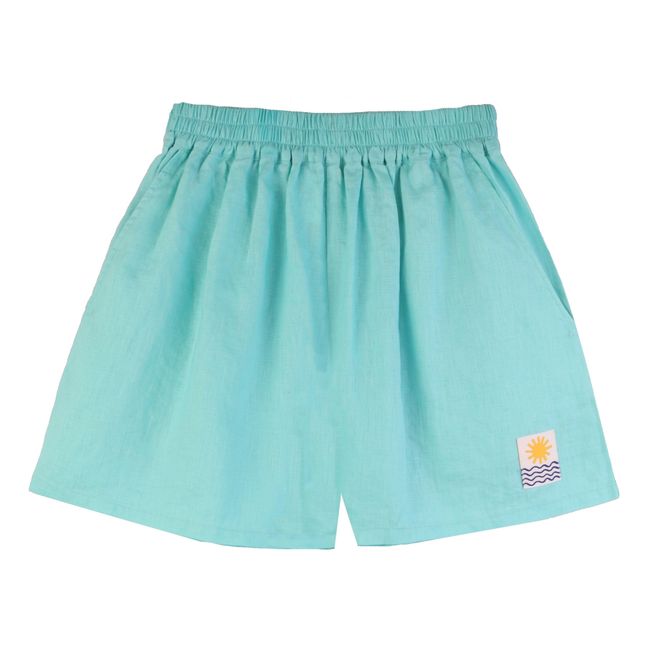Shorts Basic in lino | Azzurro