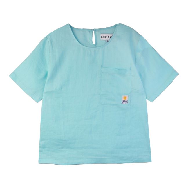 Basic Linen T-Shirt | Hellblau