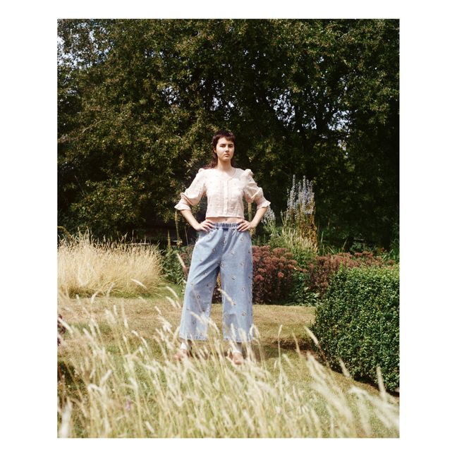 Tupelo Embroidered Floral Pants | Denim
