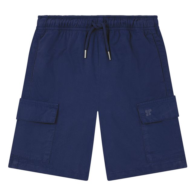 Adjustable Waist Cargo Shorts | Navy blue