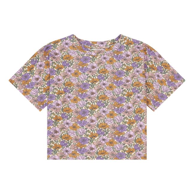 Organic Cotton Romance Flower T-Shirt  | Arancione