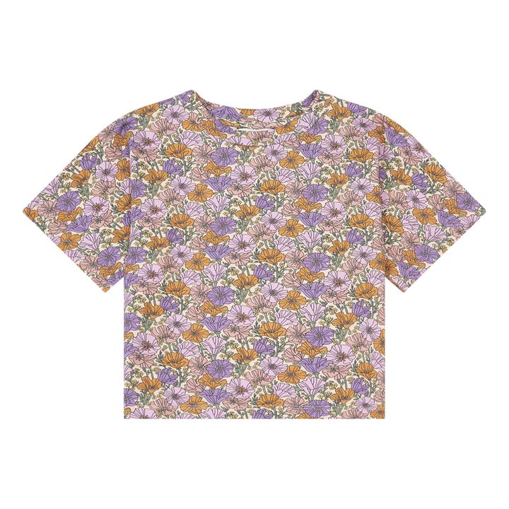 Organic Cotton Romance Flower T-Shirt  | Arancione- Immagine del prodotto n°0