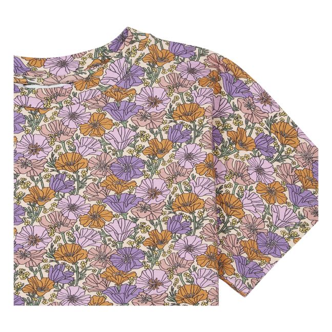 Organic Cotton Romance Flower T-Shirt  | Arancione