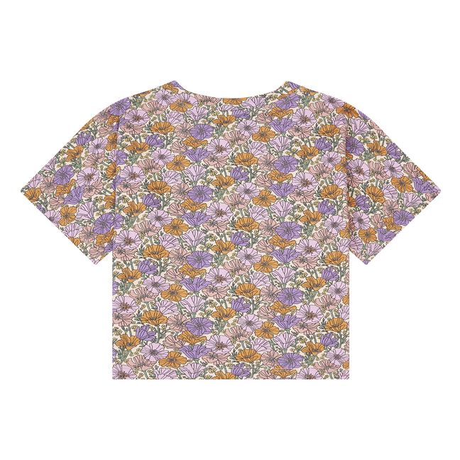 Organic Cotton Romance Flower T-Shirt  | Naranja