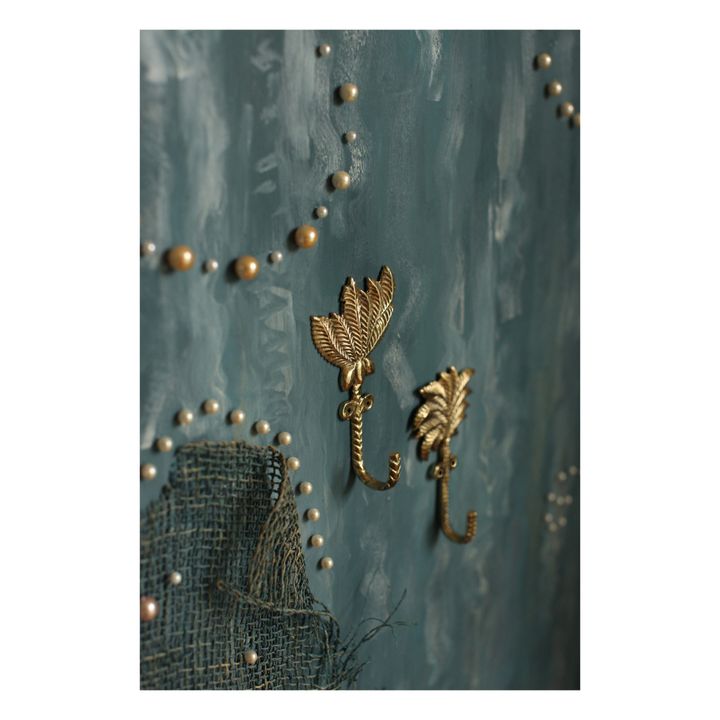 Kleiderhaken Devi Palmtree aus recyceltem Messing - 2er-Set | Goldbraun- Produktbild Nr. 6