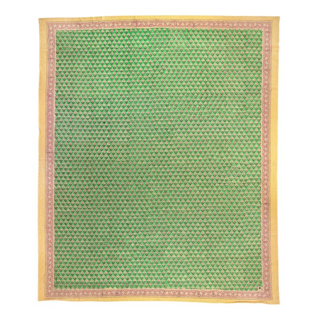 Emma throw and cotton totebag | Verde