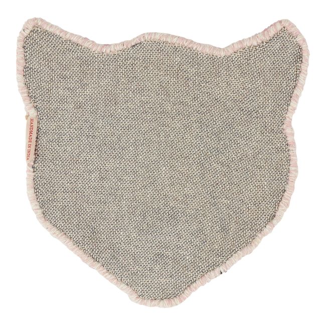 Pinky leopard head wool rug | Rosa