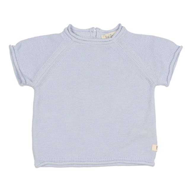 Pull Coton Bio Maille | Light blue