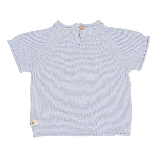 Pull Coton Bio Maille | Bleu ciel