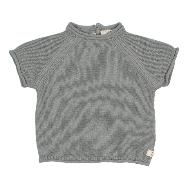 Organic Cotton Knit Sweater | Salvia