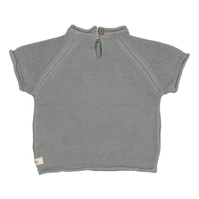 Organic Cotton Knit Sweater | Salvia