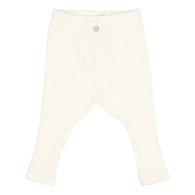 Ribbed Leggings | Ecru