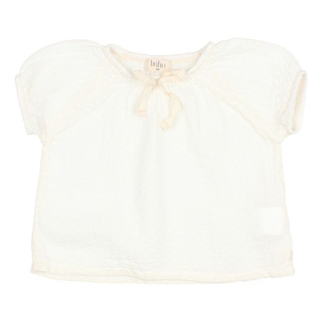Blouse Coton Responsable Texturée Bébé | Ecru