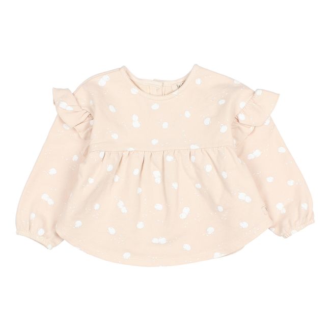 Sweat Coton Bio Pommes | Rose pâle