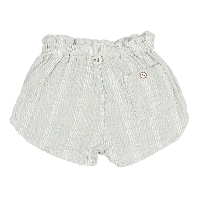 Striped Textured Baby Shorts | Light grey