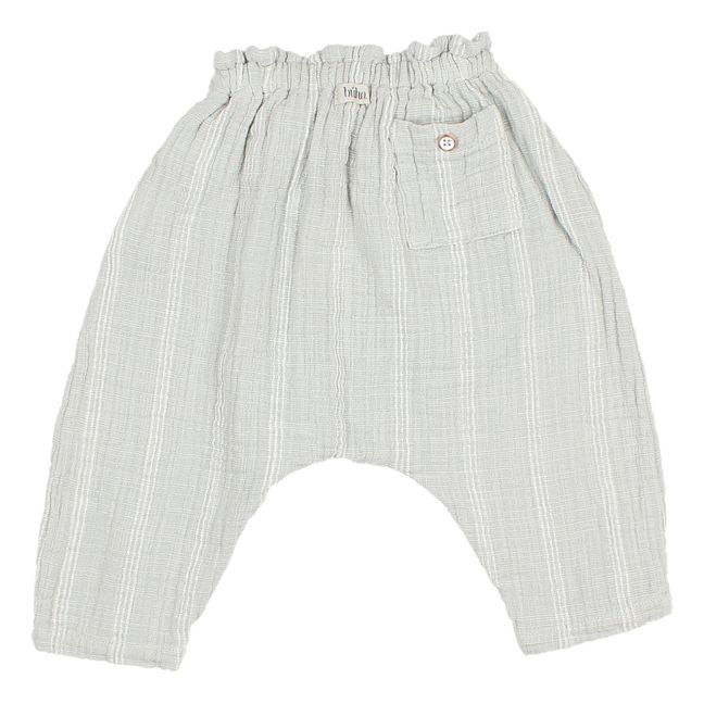 Textured Striped Harem Pants | Light grey