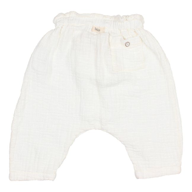 Textured Harem Pants | Ecru