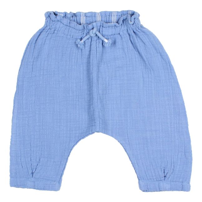 Textured Harem Pants | Blue