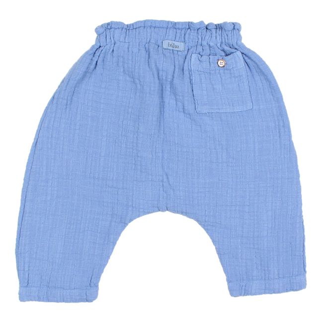Textured Harem Pants | Blue