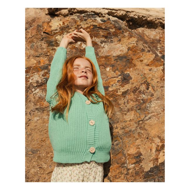 Organic Cotton Cardigan | Green