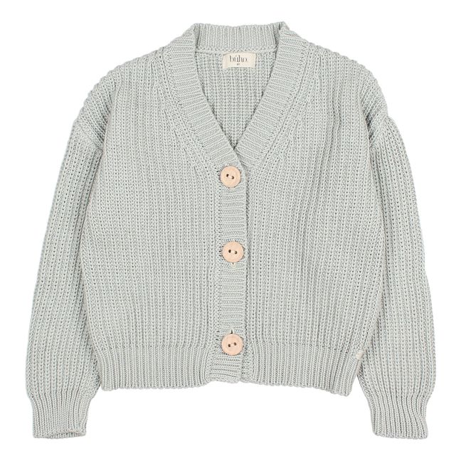 Organic Cotton Cardigan | Light grey