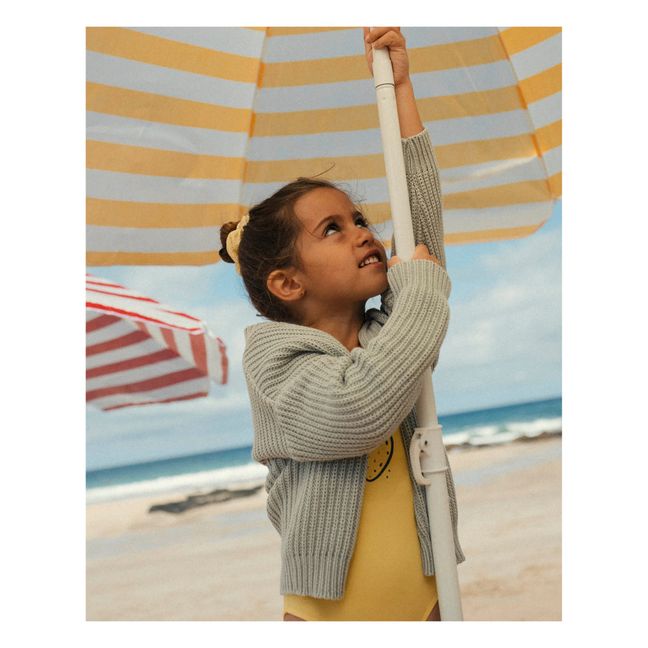 Organic Cotton Cardigan | Light grey