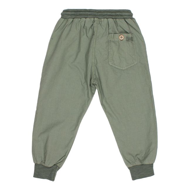 Pantaloni in cotone bio | Verde militare