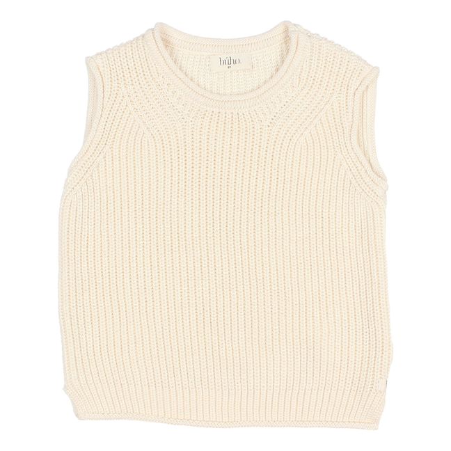 Pull Sans Manches Coton Bio | Ecru
