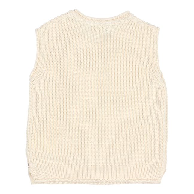 Pull Sans Manches Coton Bio | Ecru