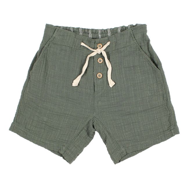 Shorts con texture | Verde militare