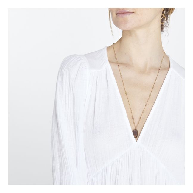 Robe Ella Gaze de Coton | Blanc