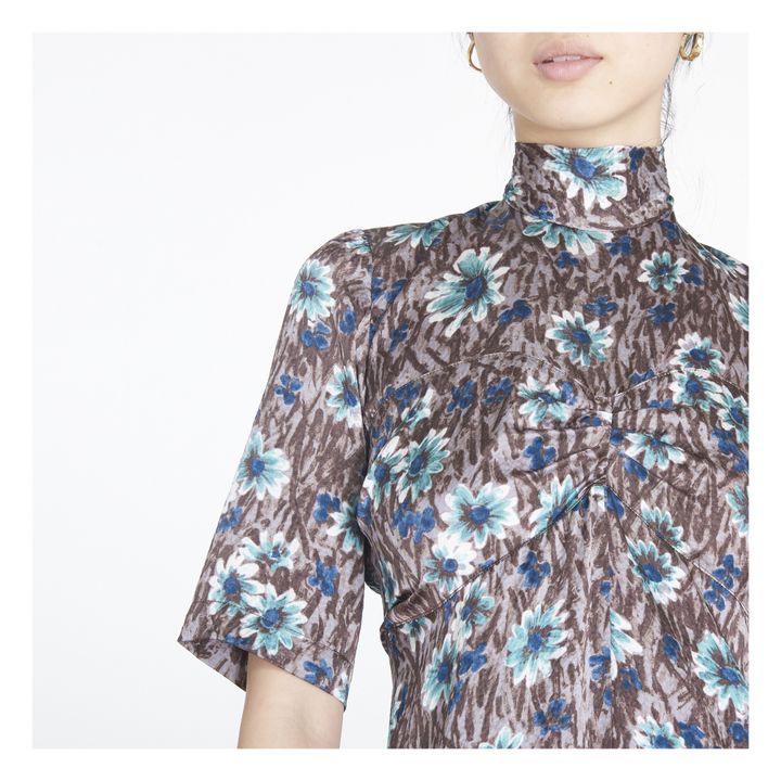 Lasha Silk Dress | Brown- Product image n°2