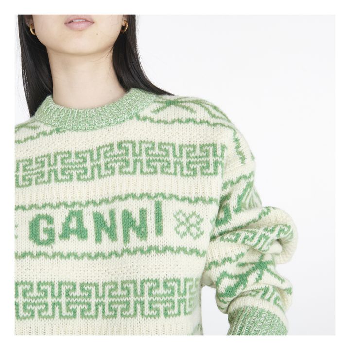 Ganni Organic Wool Jumper | Verde- Immagine del prodotto n°2