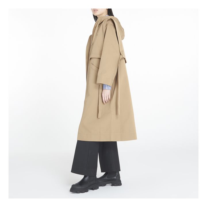 Oversized Hooded Coat | Camel- Immagine del prodotto n°3