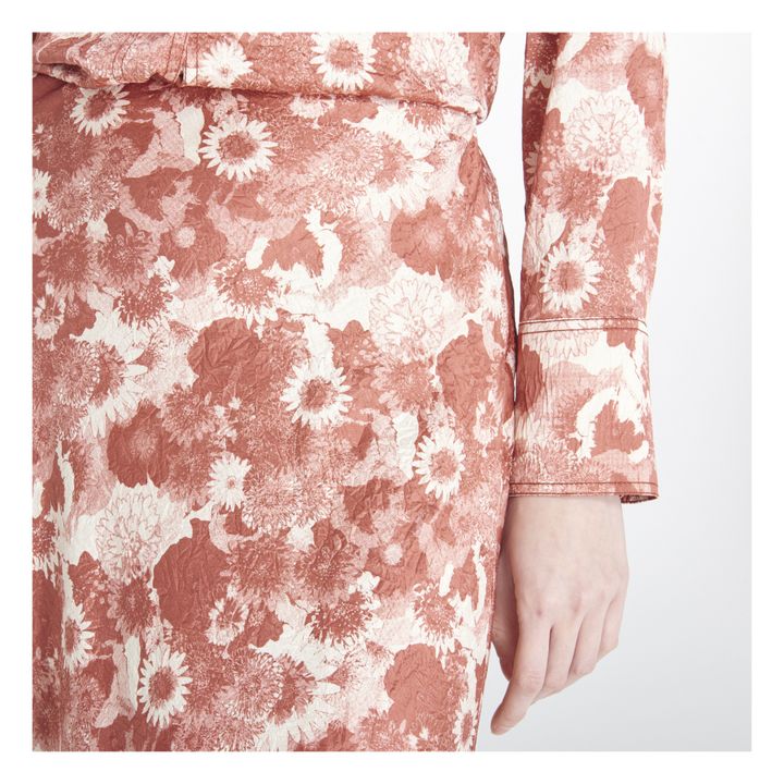 Crinkled Satin Skirt | Terracotta- Imagen del producto n°2