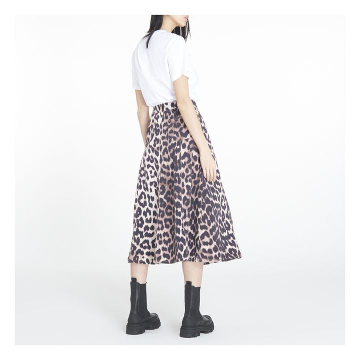 Organic Cotton Printed Denim Skirt | Leopardo- Imagen del producto n°3